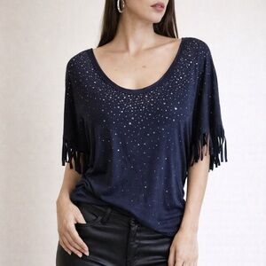 T-PARTY sparkly T-shirt tunic women’s large NWOT